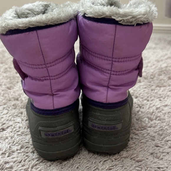 Sorel Kids' Purple and Gray Snow Boots - Picture 3 of 6